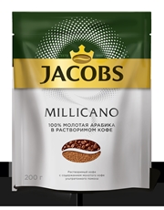 Кофе Jacobs Millicano молотый в растворимом, 200г