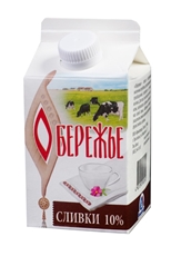 Сливки питьевые Ярмолпрод пастеризованные 10%, 500г