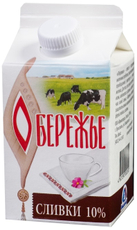 Сливки Ярмолпрод пастеризованные 10%, 500г