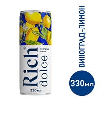 Напиток Rich Dolce сокосодержащий Лимон-Виноград, 330мл