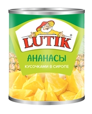 Ананасы Lutik кусочками в сиропе, 850мл
