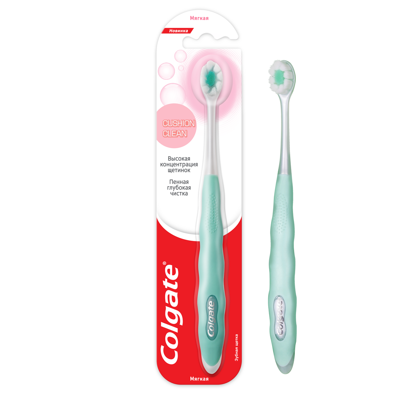 Изображение товара Зубная щетка Colgate Cushion Clean мягкая, розовая