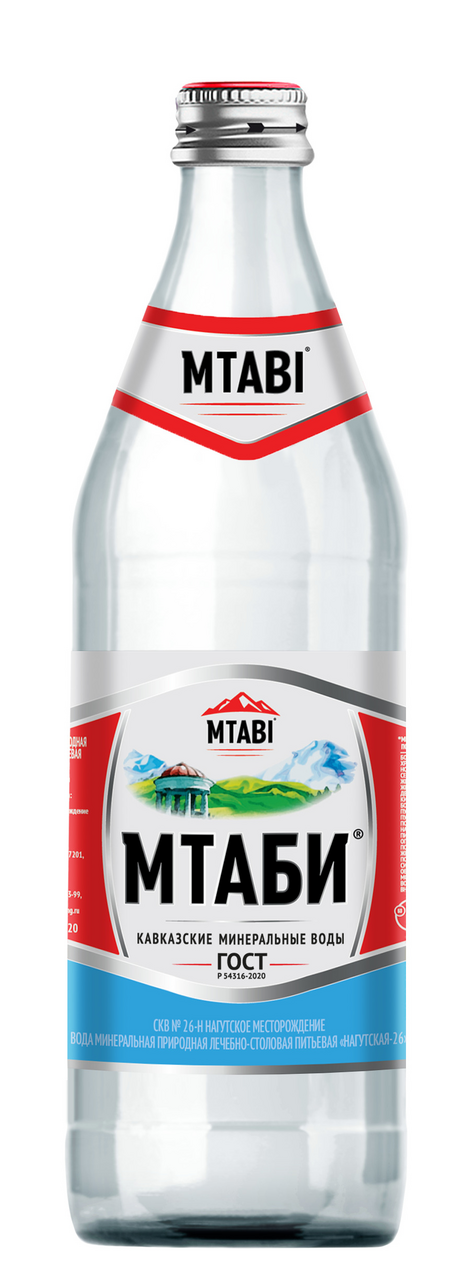 Изображение товара Вода Мтаби минеральная лечебно-столовая газированная, 450мл