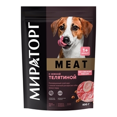 Корм сухой Мираторг Meat для собак мелких пород старше 1 года с нежной телятиной, 500г