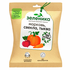 Перекус Зеленика из моркови свеклы и тыквы, 30г