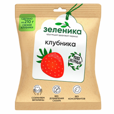 Клубника Зеленика Здоровый ягодный перекус сушеная, 15г