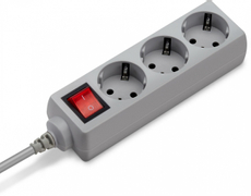 Фильтр сетевой Buro 300SL-1-G 3 розетки серый, 1м