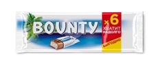 Батончик Bounty шоколадный 27.5г х 6шт, 165г