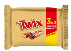 Батончик Twix шоколадный 55г х 3шт, 165г