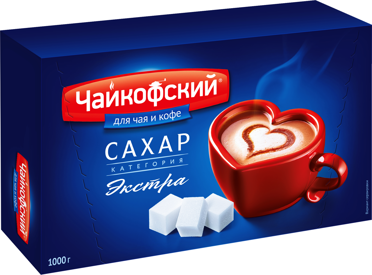 Сахар Чайкофский белый кусковой, 1кг х 6 шт купить с доставкой на дом ...