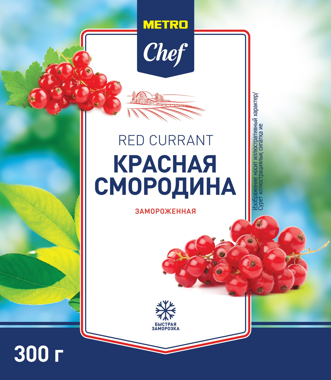 METRO Chef Смородина красная замороженная, 300г купить с доставкой на дом,  цены в интернет-магазине