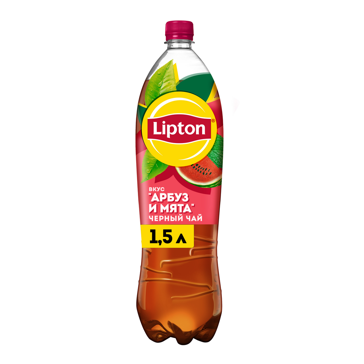 Холодный чай Lipton черный со вкусом арбуз-мята, 1.5л купить с доставкой на  дом, цены в интернет-магазине