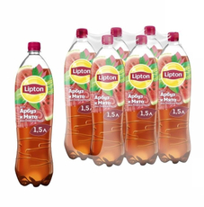 Холодный чай Lipton черный со вкусом арбуз-мята, 1.5л x 6 шт