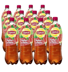 Холодный чай Lipton черный со вкусом арбуз-мята, 1л x 12 шт