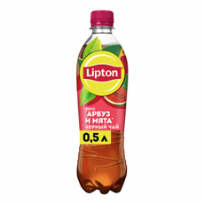 Холодный чай Lipton черный со вкусом арбуз-мята, 500мл