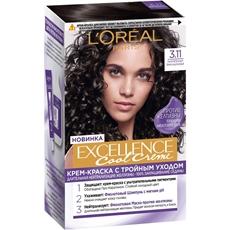 Крем-краска для волос L'Oreal Paris Excellence Color 3.11 Темный каштан, 258мл