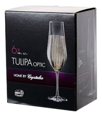 Набор бокалов для шампанского Crystal Bohemia Tulipa, 170мл х 6шт