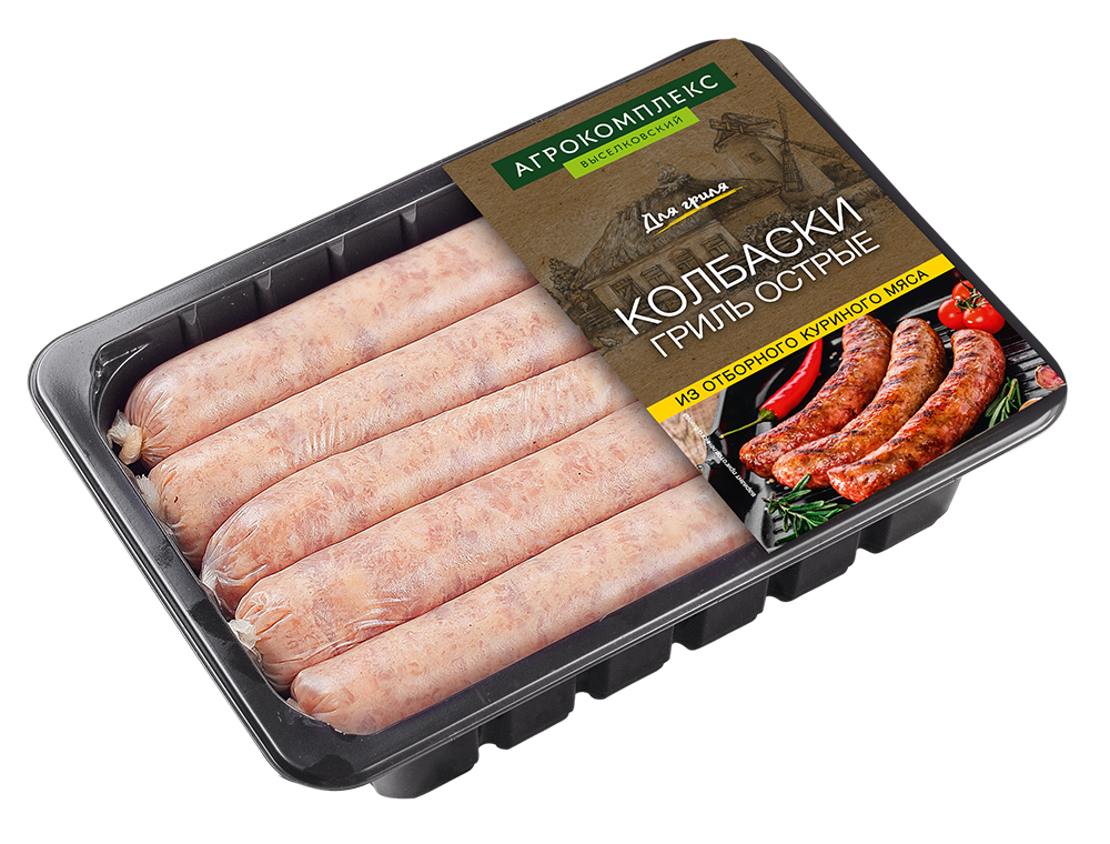 Купаты куриные Агрокомплекс Выселковский Острые для гриля охлажденные, 750г