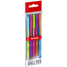 Ручки шариковые Berlingo Tribase Fuze синие 0.7мм, 5шт