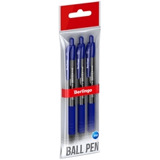 Ручки шариковые автоматические Berlingo Classico синие 0.7мм, 3шт