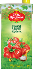Сок Сады Придонья томатный с солью с мякотью, 2л