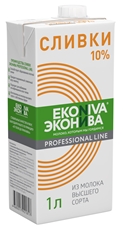 Сливки Эконива Professional Line 10%, 1л