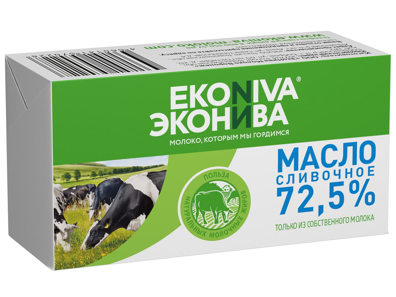 Масло Эконива сливочное 72.5%, 180г купить с доставкой на дом, цены в  интернет-магазине