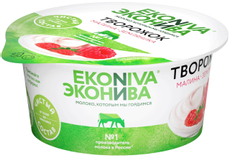 Творожок Эконива с малиной и земляникой 5%, 125г