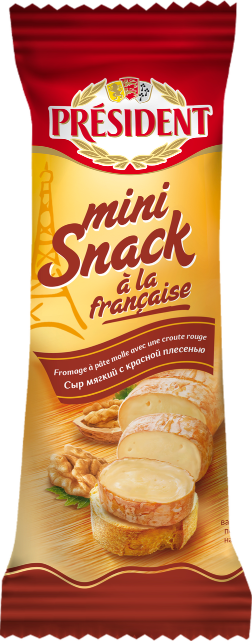 Сыр President Mini Snack с красной плесенью 60%, 90г купить с доставкой ...