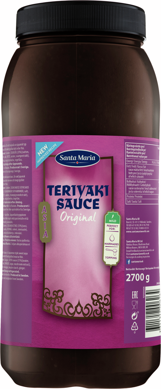 Соус Santa Maria терияки, 2700г купить с доставкой на дом, цены в ...