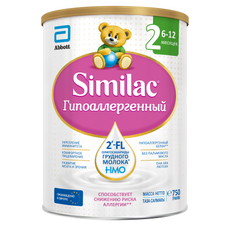Смесь молочная детская Similac 2 Гипоаллергенный с 6 месяцев, 750г