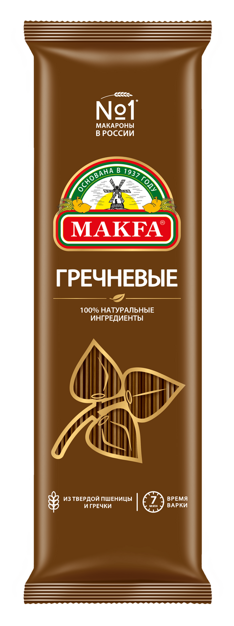 Изображение товара Макароны спагетти Makfa Гречневые, 500г