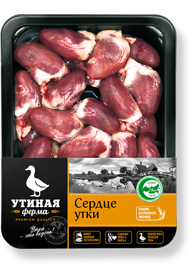 Сердце утки Утиная ферма охлажденное, ~450-550г