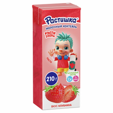 Коктейль молочный детский Растишка Клубника 2% с 3 лет, 210г