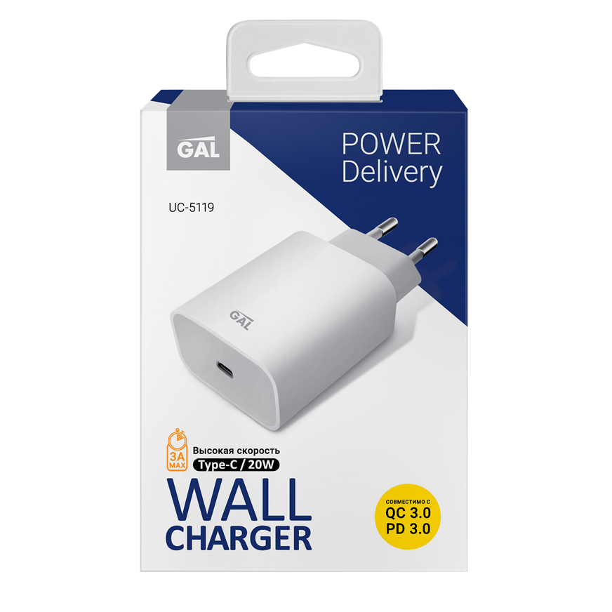 Устройство зарядное сетевое GAL 20W UC-5119 PD