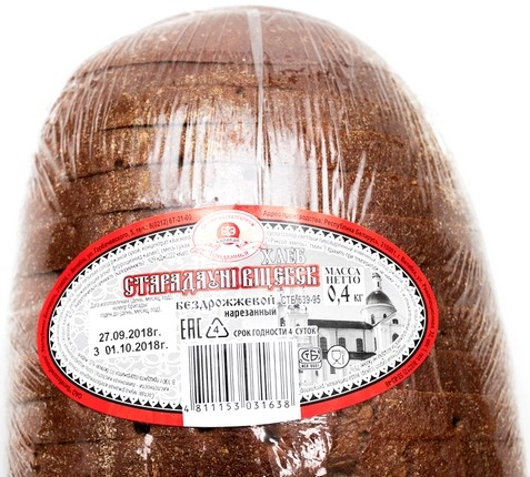 Хлеб Каравай Придвинья Старадауни бездрожжевой, 400г