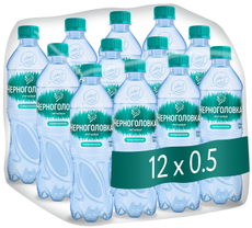 Вода Черноголовка питьевая газированная, 500мл x 12 шт
