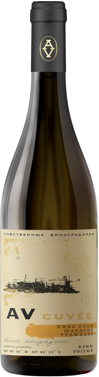 Вино ALMA VALLEY AV Cuvee Пино Блан Шардоне Траминер белое полусухое, 0,75 л