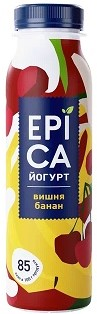 Йогурт питьевой Epica вишня банан 2.5%, 260г