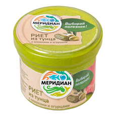 Риет Меридиан из тунца с оливками и огурцами, 100г