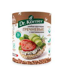 Хлебцы Dr. Korner гречневые с витаминами без глютена, 100г