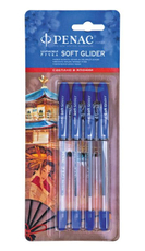 Ручка шариковая Penac Soft Glider, 4 шт