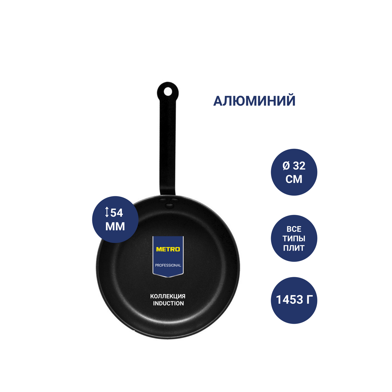 Изображение товара Сковорода METRO PROFESSIONAL 32 см с антипригарным покрытием