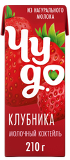 Коктейль молочный Чудо клубника 2%, 200г