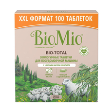 Таблетки для посудомоечной машины BioMio Bio-Total 7 в 1 с маслом эвкалипта, 100шт