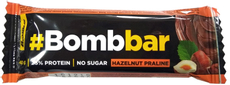 Батончик протеиновый Bombbar Фундук-пралине без сахара, 40г