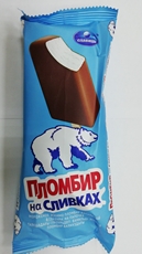 Мороженое Славица Эскимо Пломбир сливочный в шоколадной глазури, 80г
