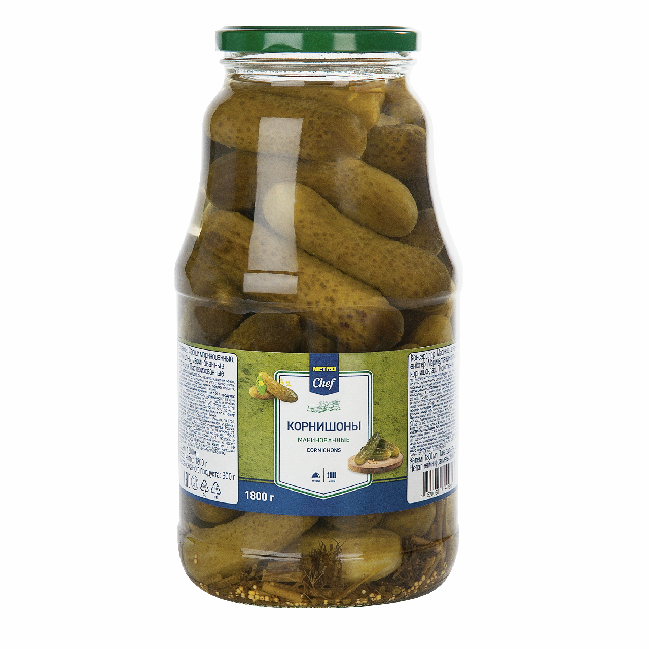 METRO Chef Огурцы маринованные корнишоны, 1.8кг