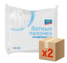 aro Палочки ватные косметические, 160шт x 2 шт
