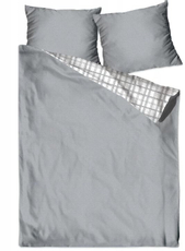 Tarrington House Пододеяльник страйп-сатин светло-серый, 200 x 210см
